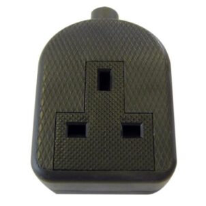 Trailing Socket 13A 1-Gang Black