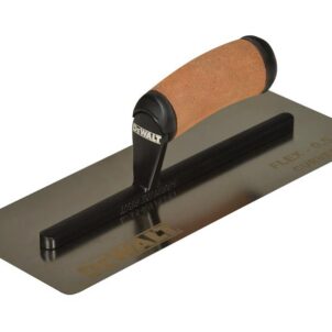 0.5mm FLEX Stainless Steel Curved Trowel, Leather Handle 12in