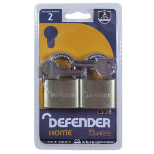 Brass Padlock Twin Pack 40mm