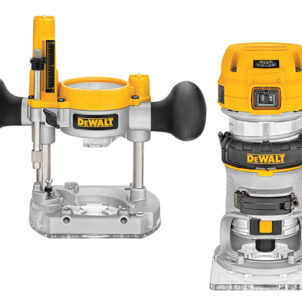 D26204K 1/4in Premium Plunge & Fixed Base Combi Router 900W 110V