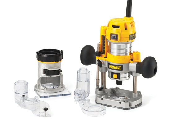 D26204K 1/4in Premium Plunge & Fixed Base Combi Router 900W 240V - Image 2