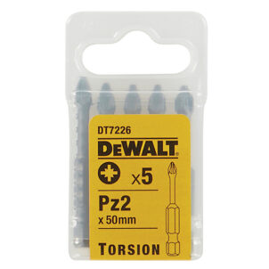DT7226 Torsion Bits PZ2 x 50mm (Pack 5) - Image 2