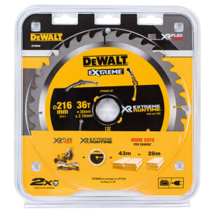 XR FlexVolt Circular Saw Blade 216 x 30mm x 36T