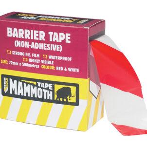 Barrier Tape Red / White 72mm x 500m