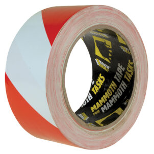 PVC Hazard Tape Red / White 50mm x 33m