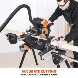 R255SMS-DB+ Multi-Material Sliding Mitre Saw 255mm 1600W 110V - Image 2
