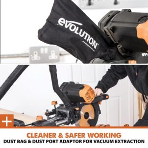 R255SMS-DB+ Multi-Material Sliding Mitre Saw 255mm 2000W 240V - Image 4