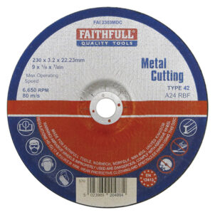 Depressed Centre Metal Cutting Disc 230 x 3.2 x 22.23mm