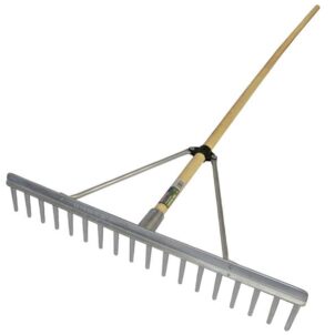 Aluminium Landscape Rake Wooden Handle FSC 100%