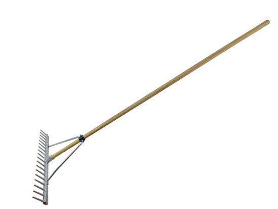 Aluminium Landscape Rake Wooden Handle FSC 100% - Image 2