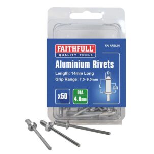 Aluminium Rivets 4.8 x 14mm Long Pre-Pack of 50