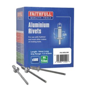 Aluminium Rivets 4.8 x 14mm Long Bulk Pack of 500