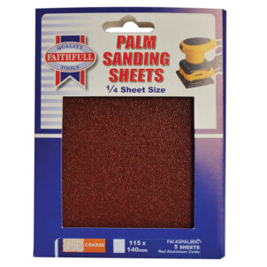 1/4 Sheet Palm Sander Sheets Coarse (Pack 5)