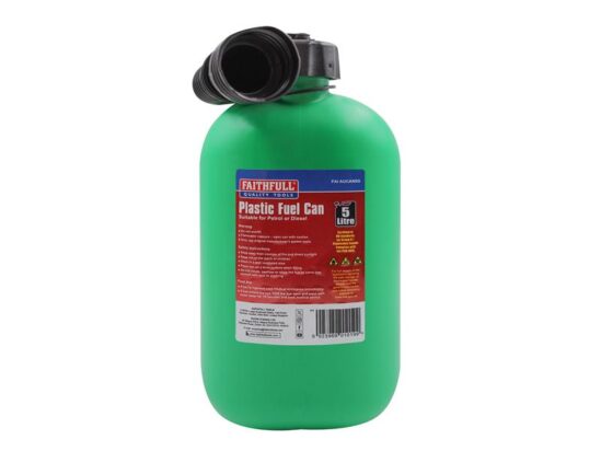 Plastic Fuel Can Green 5 litre - Image 2