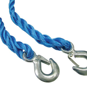 Tow Rope 4m Metal Hooks 2 Tonne
