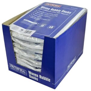 Woven White Rubble Sacks (Pack 5)