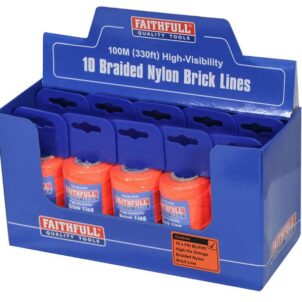 Hi-Vis Nylon Brick Line 100m (330ft) Orange