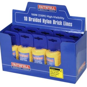 Hi-Vis Nylon Brick Line 100m (330ft) Yellow - Image 2