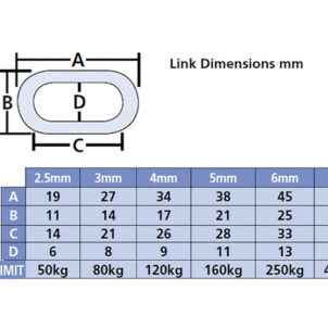 Galvanised Chain Link 3mm x 30m Reel - Max. Load 80kg