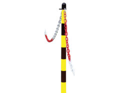 Plastic Post for Chain – Yellow / Black