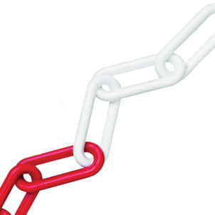 Plastic Chain 8mm x 12.5m Red / White