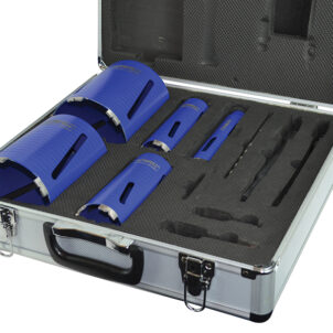 Diamond Core Drill Kit & Case Set of 11