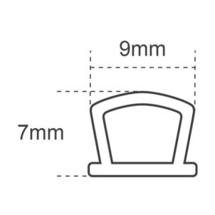 Silicone Draught Excluder Brown 6M 9 x 7mm