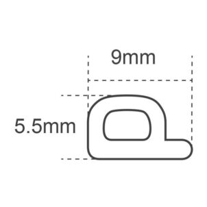 EPDM Draught Excluder Brown 24M 9 x 5.5mm