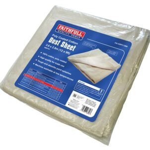 Cotton Twill Polythene Backed Dust Sheet 3.6 x 2.8m