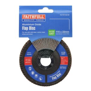 Aluminium Oxide Flap Disc 115 x 22mm 120 Grit - Image 3