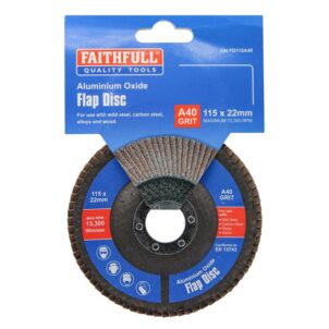 Aluminium Oxide Flap Disc 115 x 22mm 40 Grit - Image 2