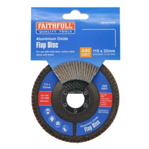 Aluminium Oxide Flap Disc 115 x 22mm 80 Grit - Image 3