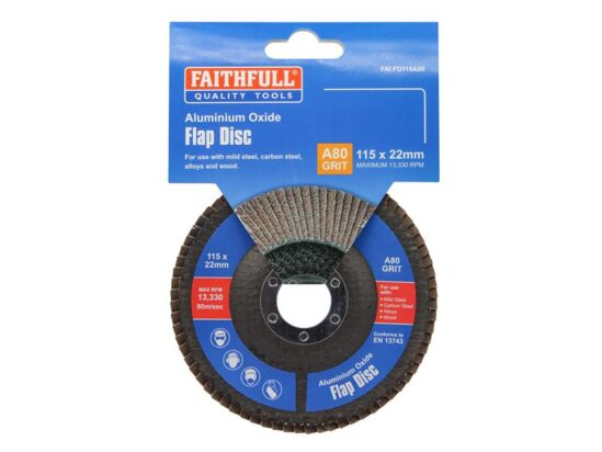 Aluminium Oxide Flap Disc 115 x 22mm 80 Grit - Image 3
