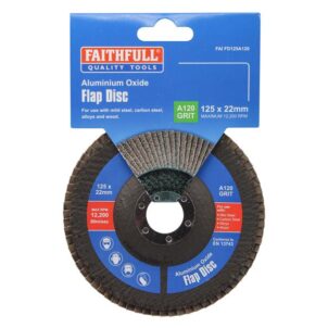 Aluminium Oxide Flap Disc 125 x 22mm 120 Grit - Image 3