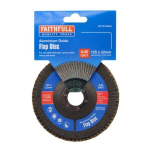 Aluminium Oxide Flap Disc 125 x 22mm 40 Grit - Image 3