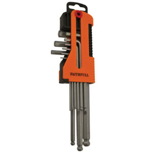 Metric Long Arm Ball End Hex Key Set, 9 Piece