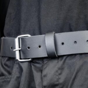 Heavy-Duty Leather Belt Black - Image 2
