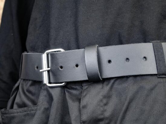 Heavy-Duty Leather Belt Black - Image 2