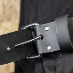 Heavy-Duty Leather Belt Black - Image 4