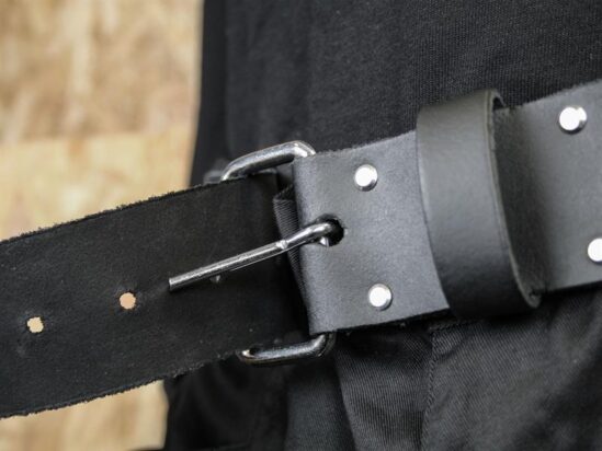 Heavy-Duty Leather Belt Black - Image 4