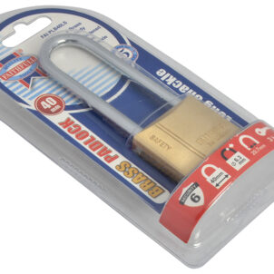 Brass Padlock 40mm Long Shackle 3 Keys - Image 4