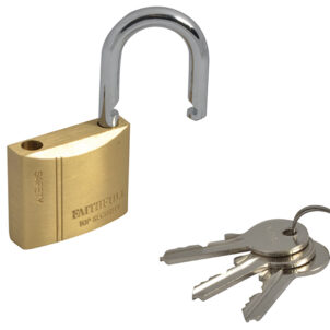 Brass Padlock 40mm 3 Keys