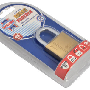 Brass Padlock 40mm 3 Keys - Image 2