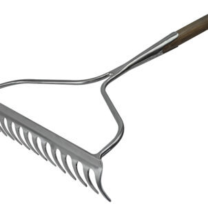 Prestige Stainless Steel Garden Rake Ash Handle