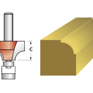 Router Bit TCT 6.3mm Rounding Over 1/4in Shank - Image 2