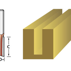 Router Bit TCT Single Flute 3.2 x 10mm 1/4in Shank - Image 2