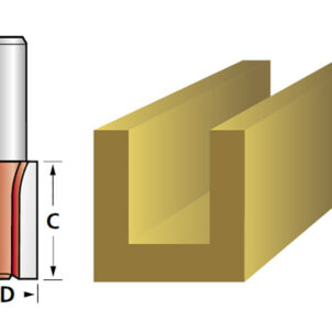 Router Bit TCT Two Flute 10.0 x 19mm 1/2in Shank
