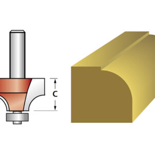 Router Bit TCT Rounding Over 15.8mm x 9.5mm 1/4in Shank - Image 2