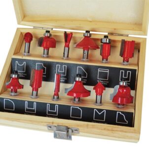 1/4in TCT Router Bit Set, 12 Piece