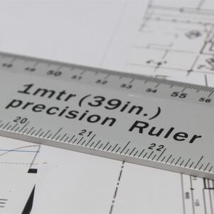 Aluminium Flat Rule 1m/39in - Image 2